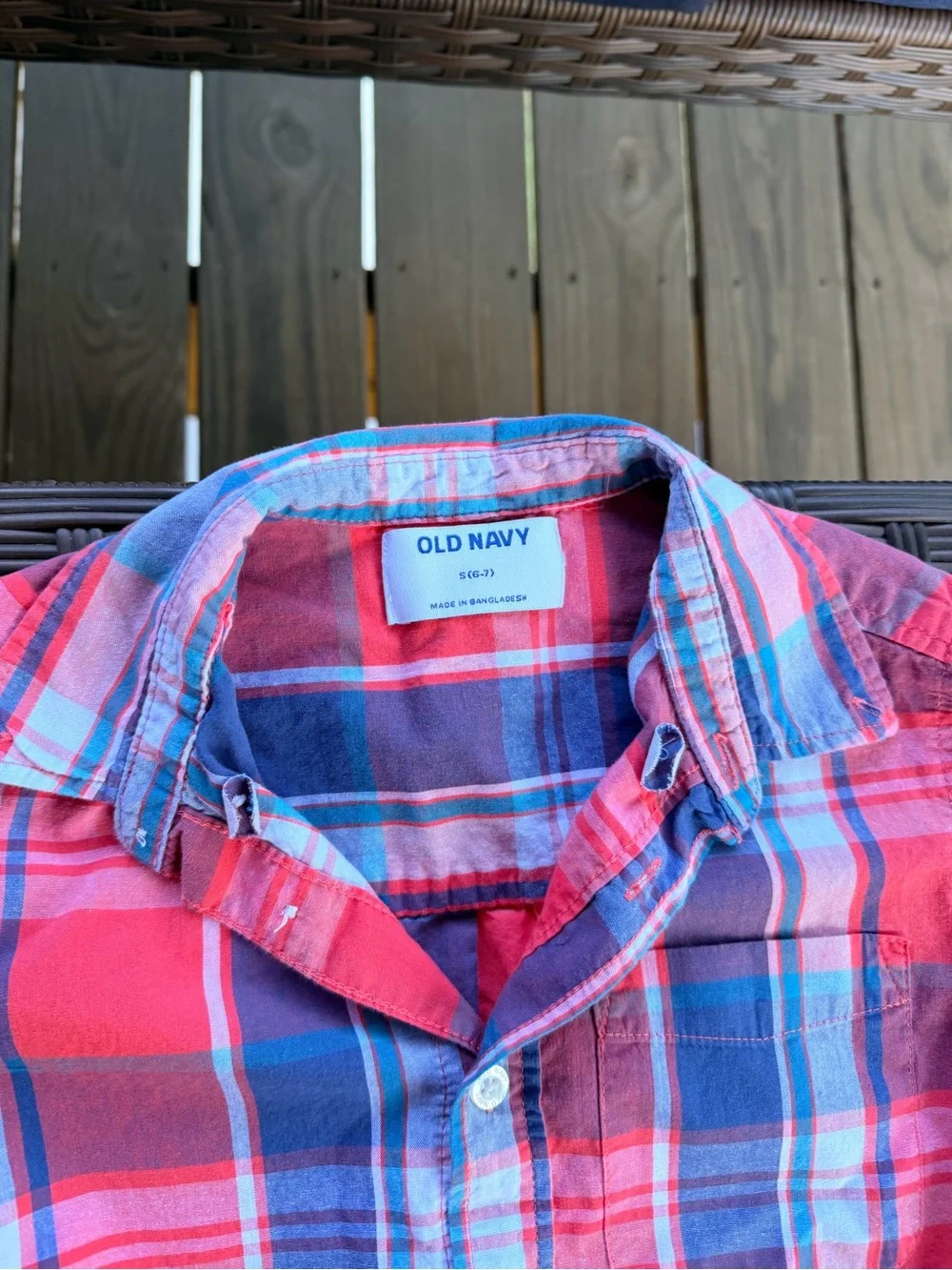 Old Navy Boys' Short-Sleeve Plaid Shirts  Size Small